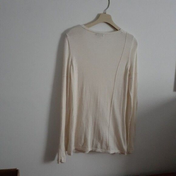 Toad & Co cardigan sweater off-white s wool tencel cotton blend classoc career - Picture 4 of 5
